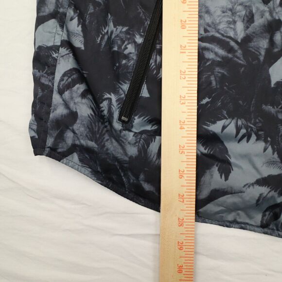 Slate & Stone Windbreaker Tropical PrJacket Men's size Medium Black Full Zip - Picture 5 of 12